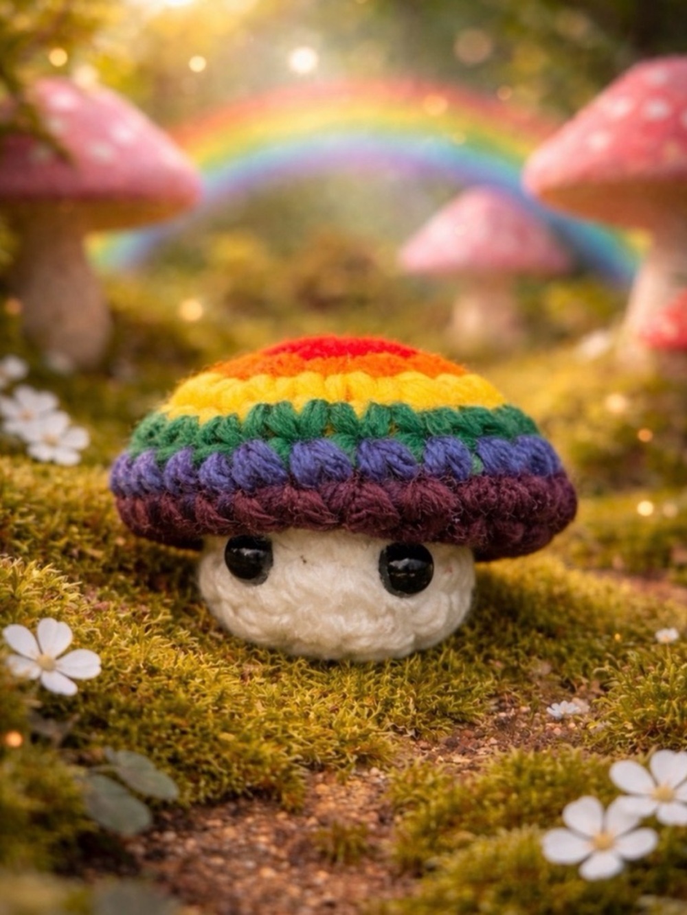 Crochet Pride Popping Mushroom